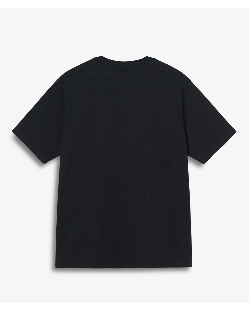 Black Stüssy Squared T-Shirts | USA QDUYLM298