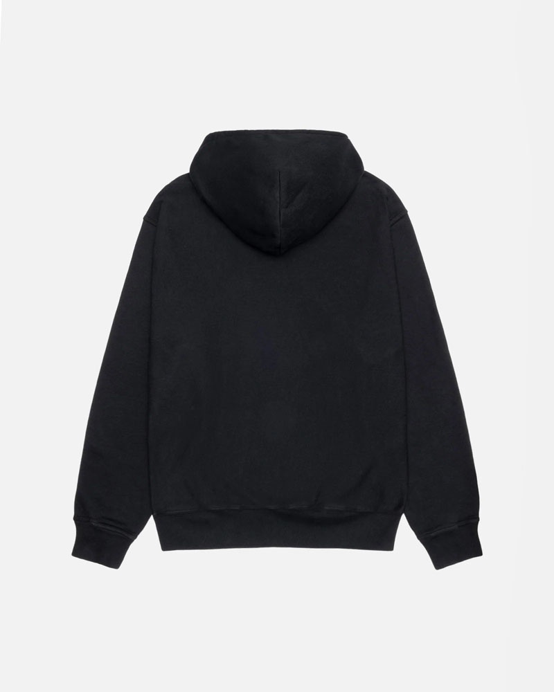 Black Stüssy Star Pigment Dyed Hoodie | USA PJDKAX371