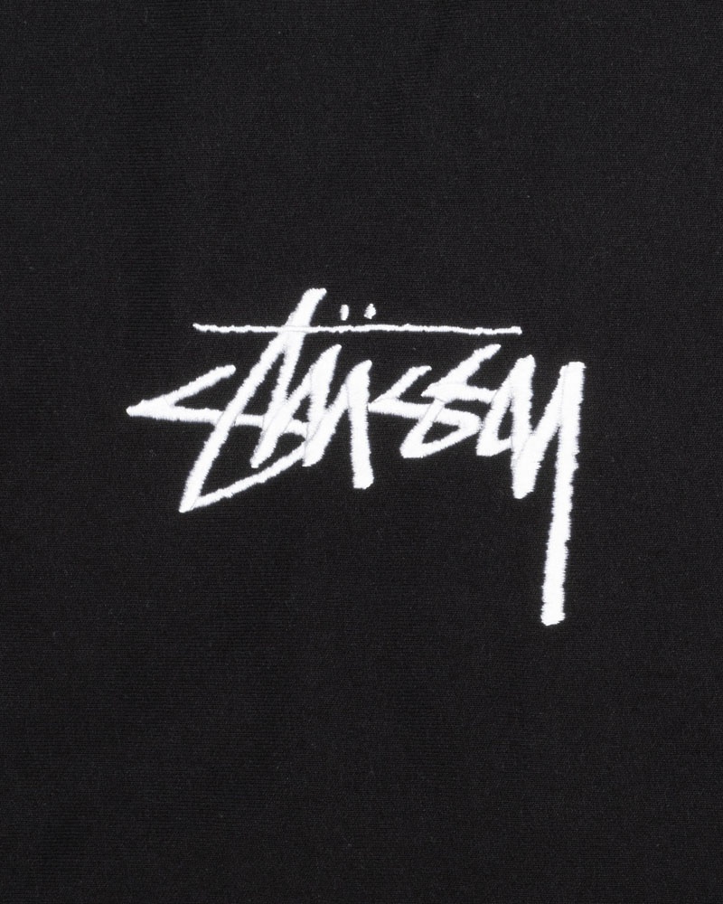 Black Stüssy Stock Logo Applique Hoodie | USA REPNXC387