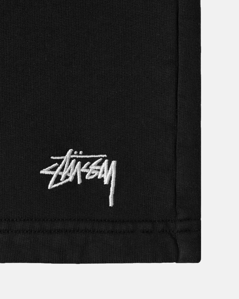 Black Stüssy Stock Logo Sweat Shorts | USA XZBLCM193