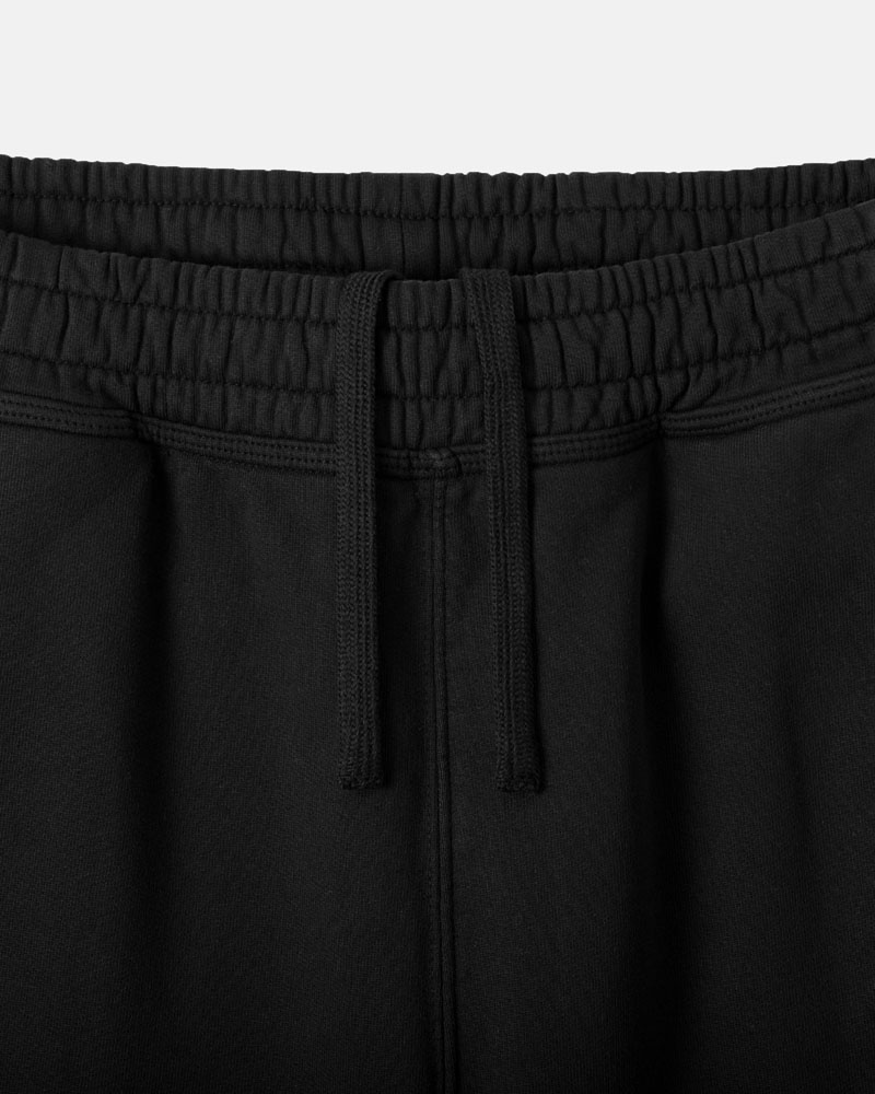 Black Stüssy Stock Logo Sweat Shorts | USA XZBLCM193