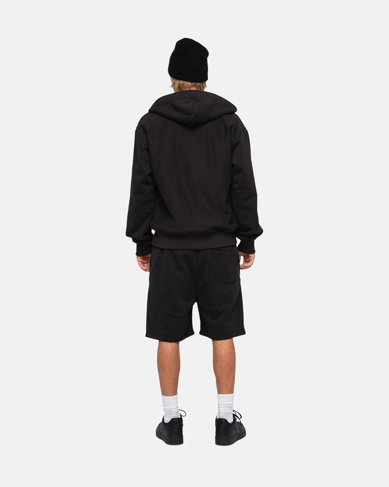 Black Stüssy Stock Logo Sweat Shorts | USA XZBLCM193