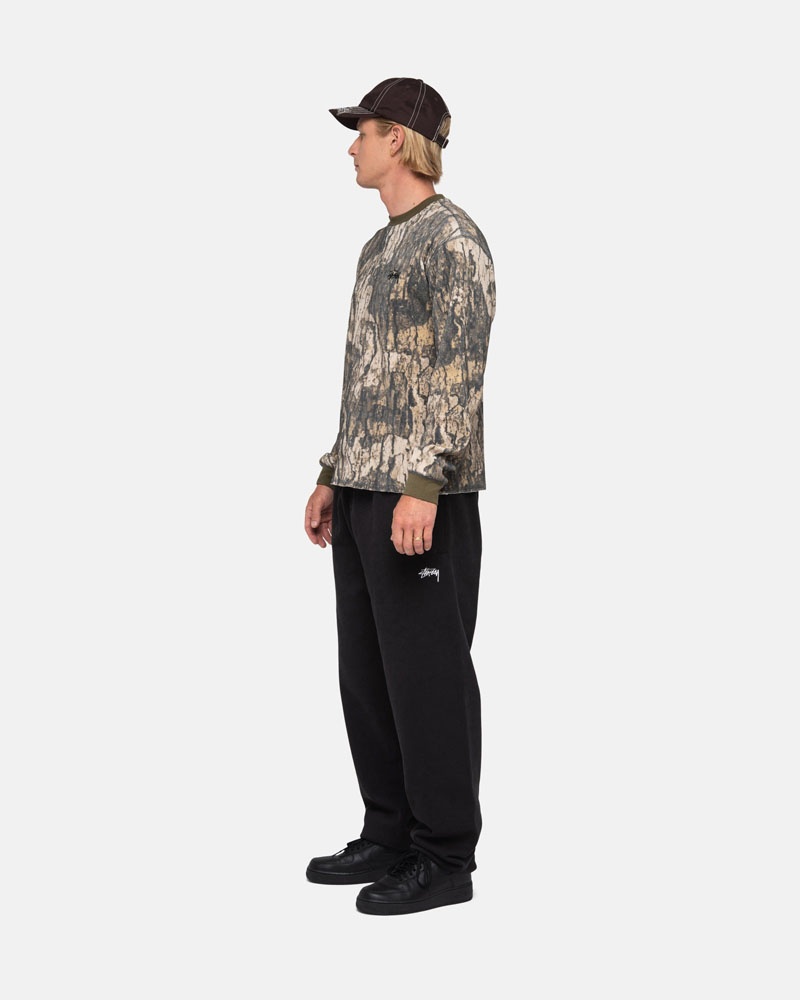 Black Stüssy Stock Logo Sweatpants | USA HJZABP297