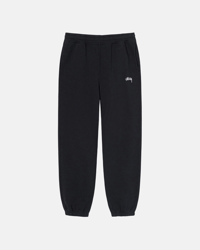 Black Stüssy Stock Logo Sweatpants | USA HJZABP297