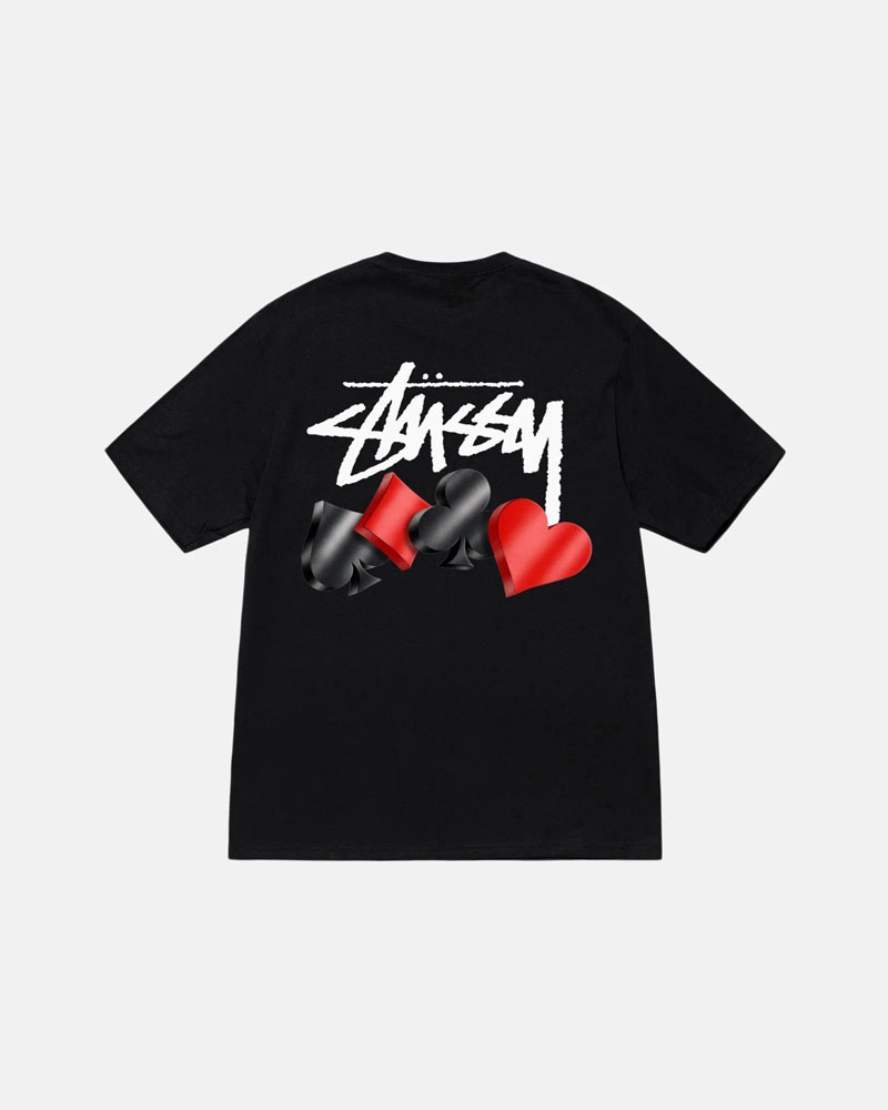 Black Stüssy Suits T-Shirts | USA MWEIYV514