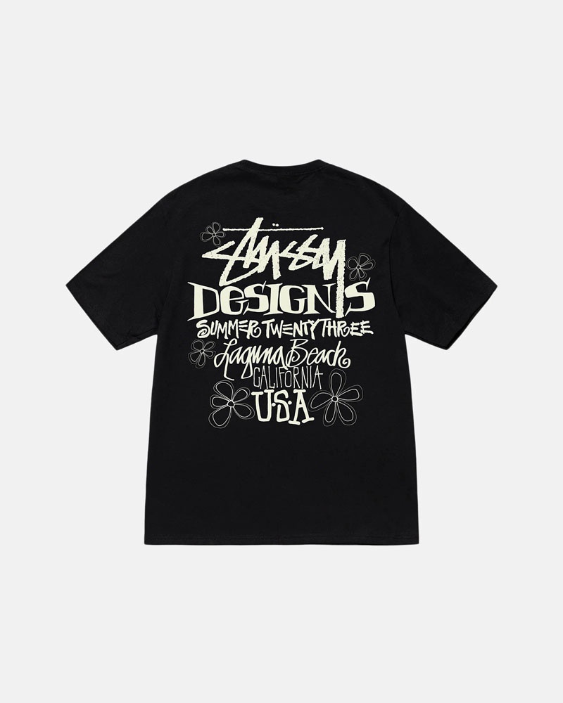 Black Stüssy Summer LB T-Shirts | USA YWGVJZ758