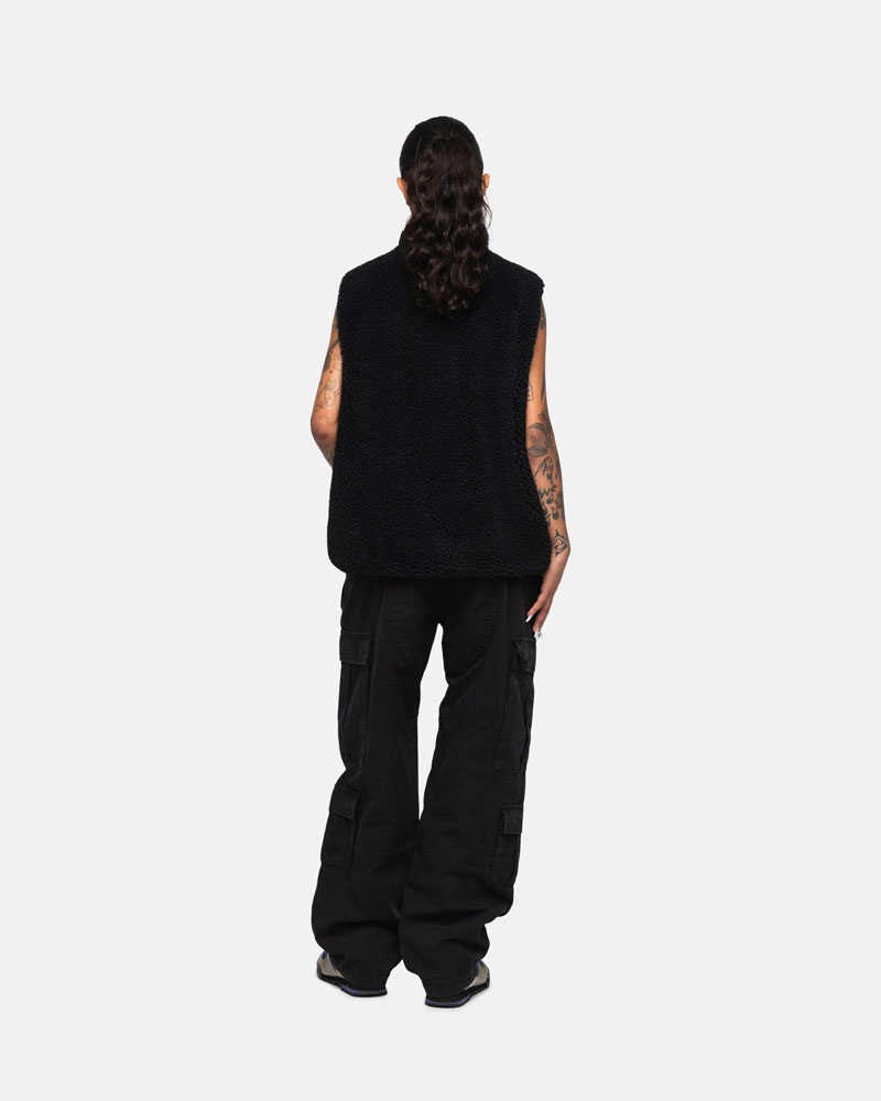 Black Stüssy Surplus Cargo Ripstop Pants | USA DRPLMT623