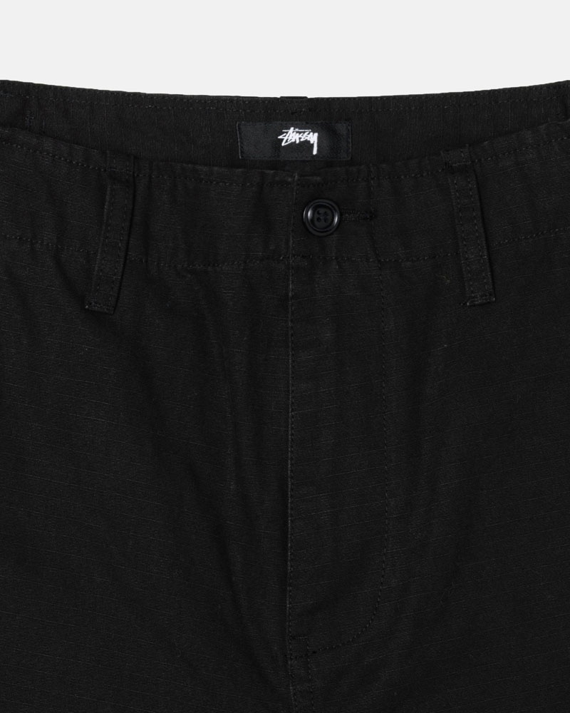 Black Stüssy Surplus Cargo Ripstop Pants | USA DRPLMT623