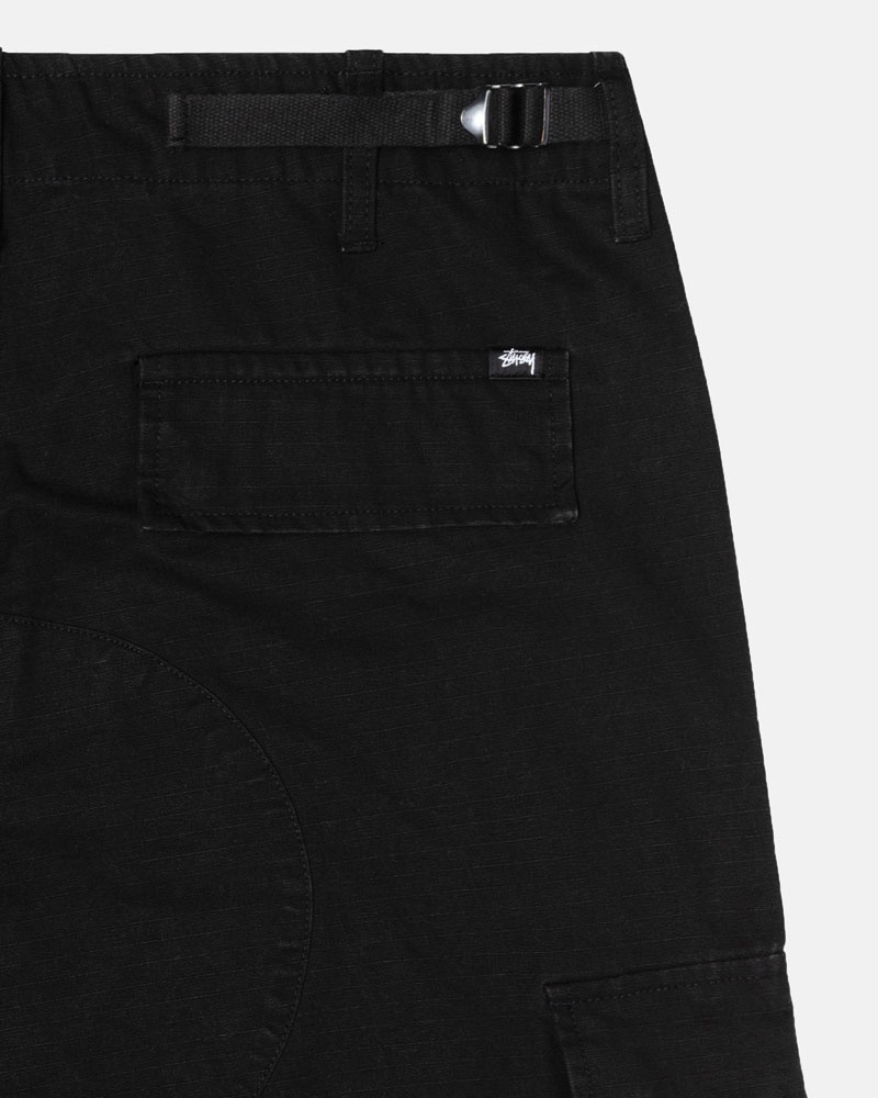 Black Stüssy Surplus Cargo Ripstop Pants | USA DRPLMT623