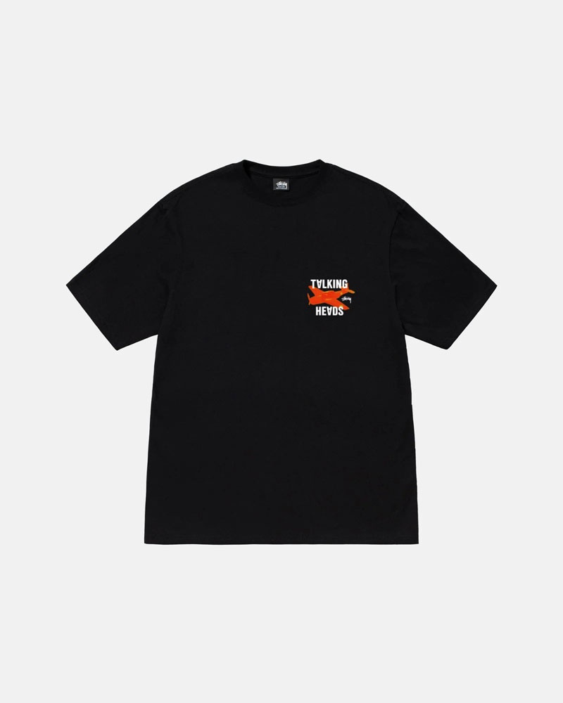 Black Stüssy Talking Heads Remain In Light T-Shirts | USA ANSEWV829