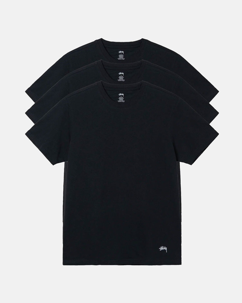 Black Stüssy Undershirts T-Shirts | USA KNYPFV691