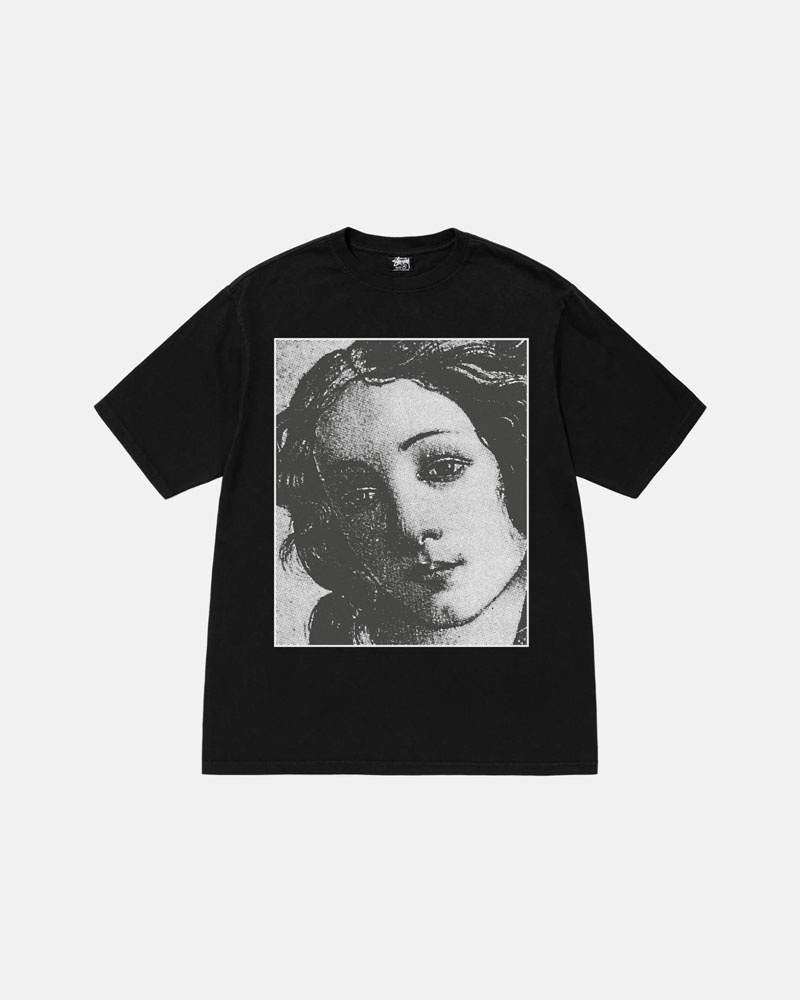 Black Stüssy Venus Pigment Dyed T-Shirts | USA IVZBPF426