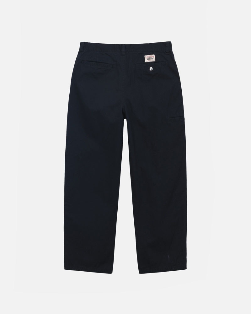 Black Stüssy Workgear Trouser Twill Pants | USA XEFZBH160