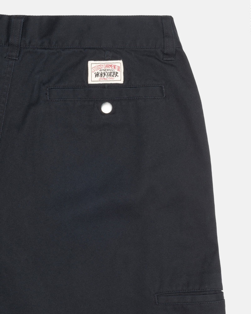 Black Stüssy Workgear Trouser Twill Pants | USA XEFZBH160