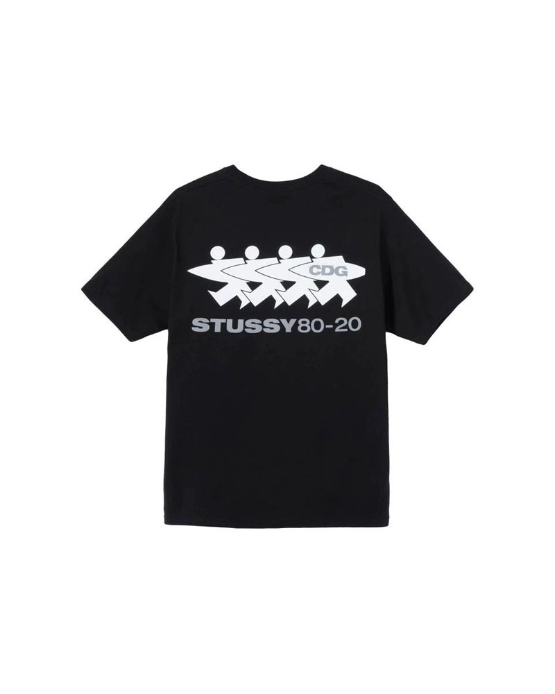 Black Stüssy X CDG T-Shirts | USA FOBSUY692