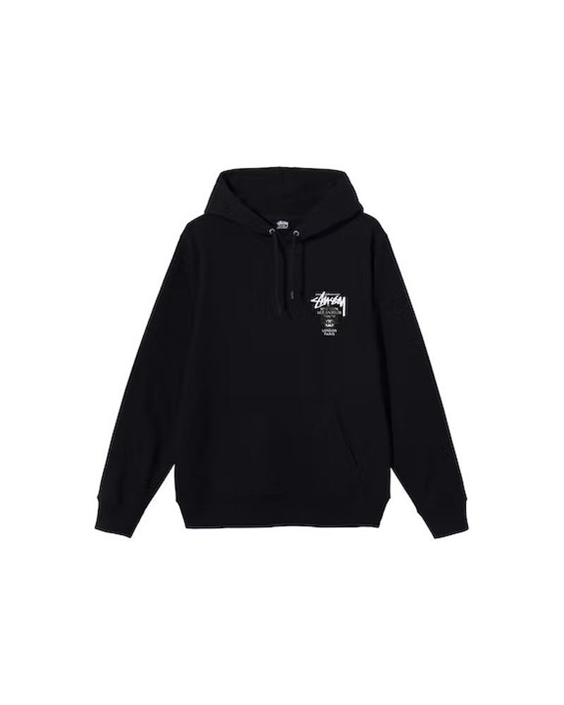 Black Stüssy X Dover Street Market Hoodie | USA RJWSVQ950