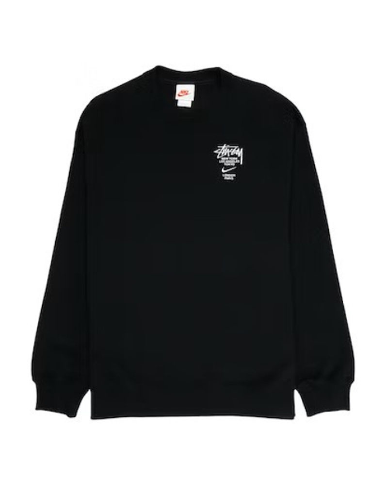 Black Stüssy X NK International Crewneck Sweatshirt | USA HWPUEJ581