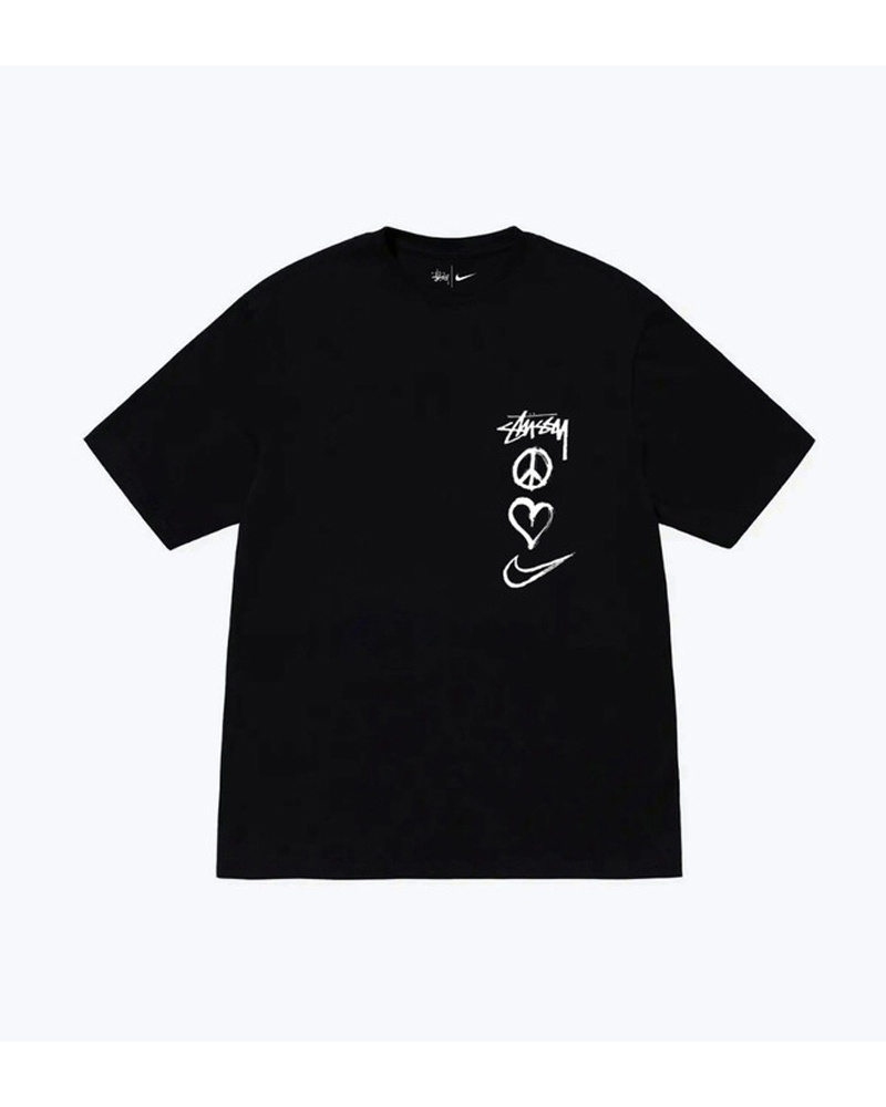 Black Stüssy X NK Peace, Love, Swoosh T-Shirts | USA KPFOCX804