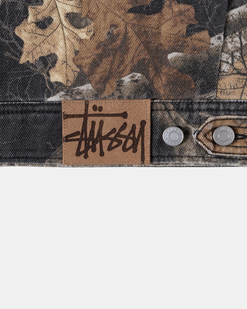 Black Stüssy Zip Work Realtree Edge Jacket | USA HWAYOE412