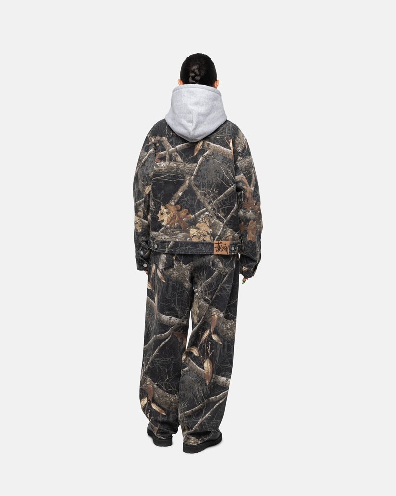 Black Stüssy Zip Work Realtree Edge Jacket | USA HWAYOE412