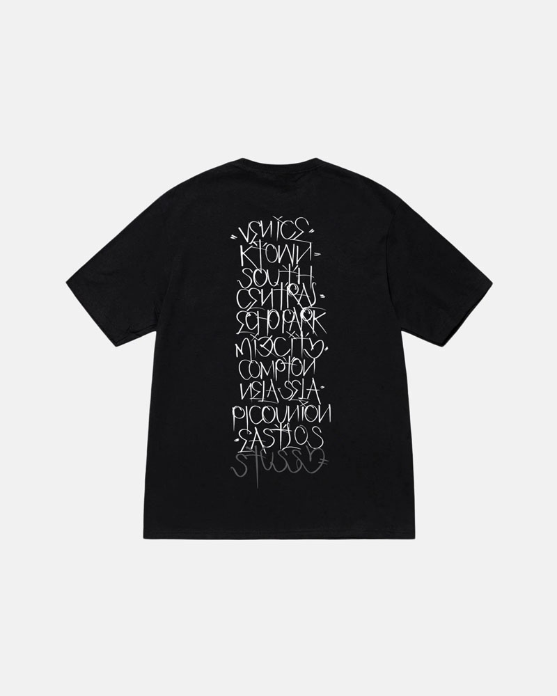 Black Stüssy & Born X Raised Handstyles T-Shirts | USA XLMDST317