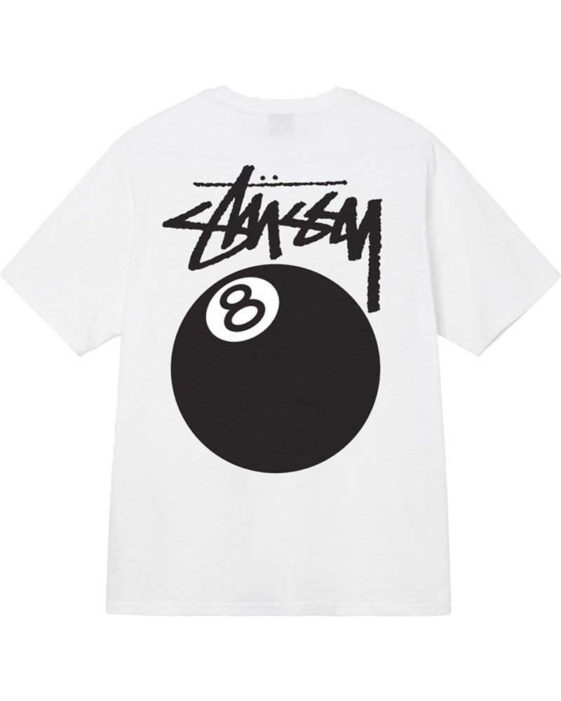 Black White Stüssy 8 Ball T-Shirts | USA NOVEHD867