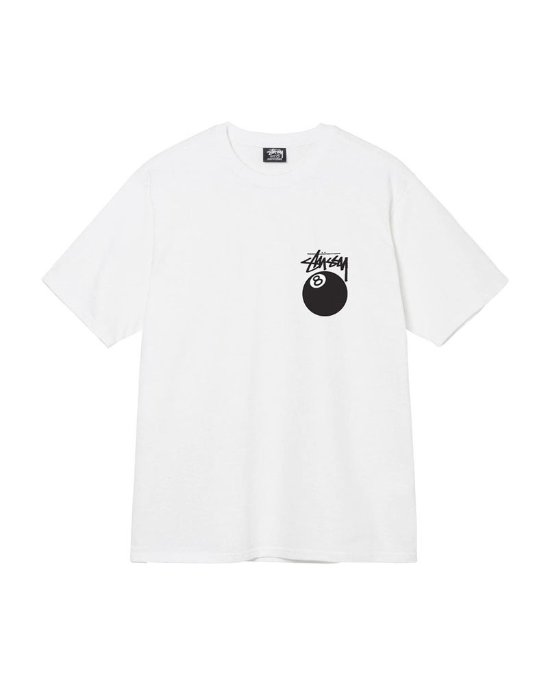 Black White Stüssy 8 Ball T-Shirts | USA NOVEHD867