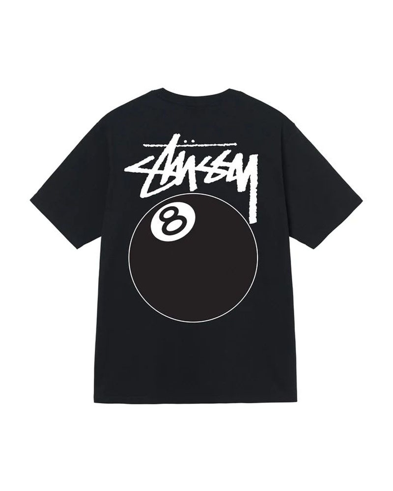 Black White Stüssy 8 Ball T-Shirts | USA NOVEHD867