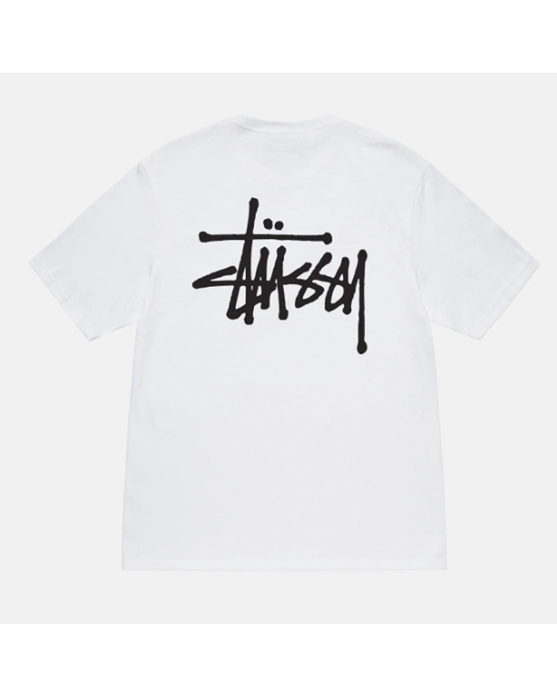 Black White Stüssy Basic T-Shirts | USA BIEJOR792