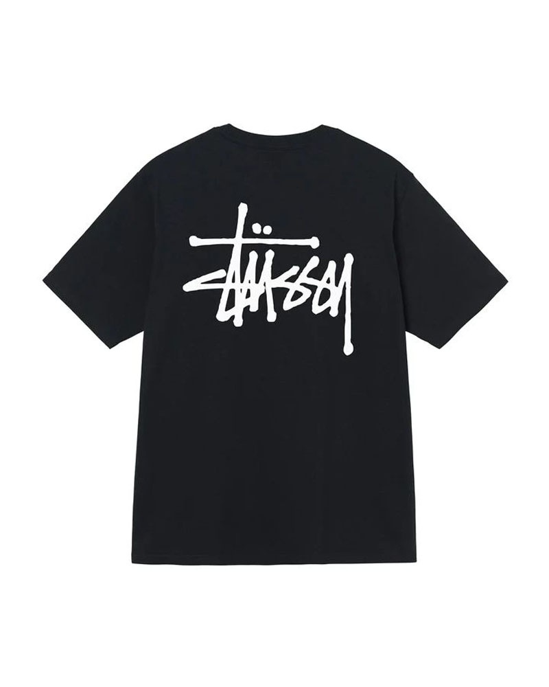 Black White Stüssy Basic T-Shirts | USA BIEJOR792