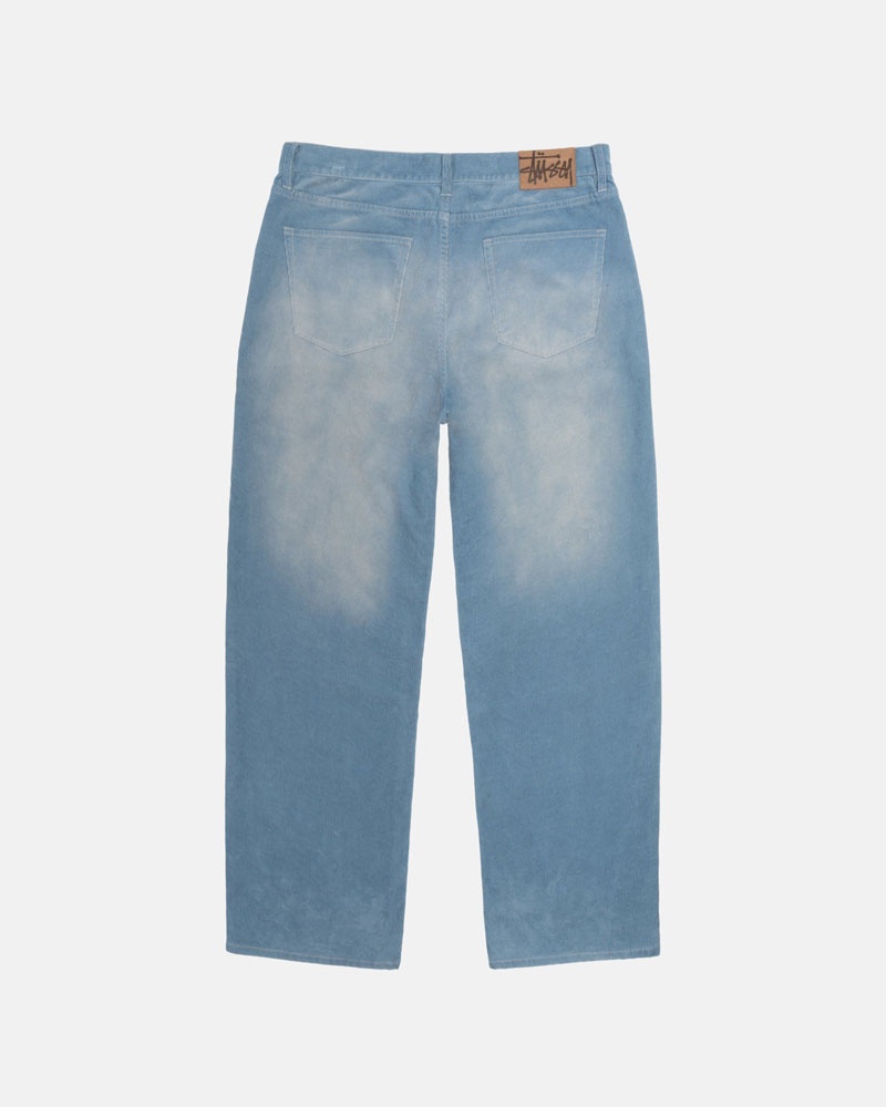 Blue Stüssy Big OL' Jean Faded Corduroy Jeans | USA YCRZFG871