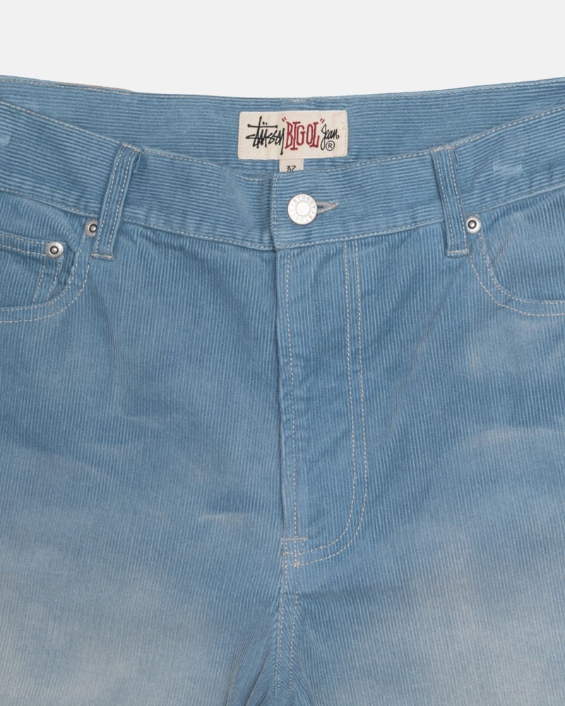 Blue Stüssy Big OL' Jean Faded Corduroy Jeans | USA YCRZFG871