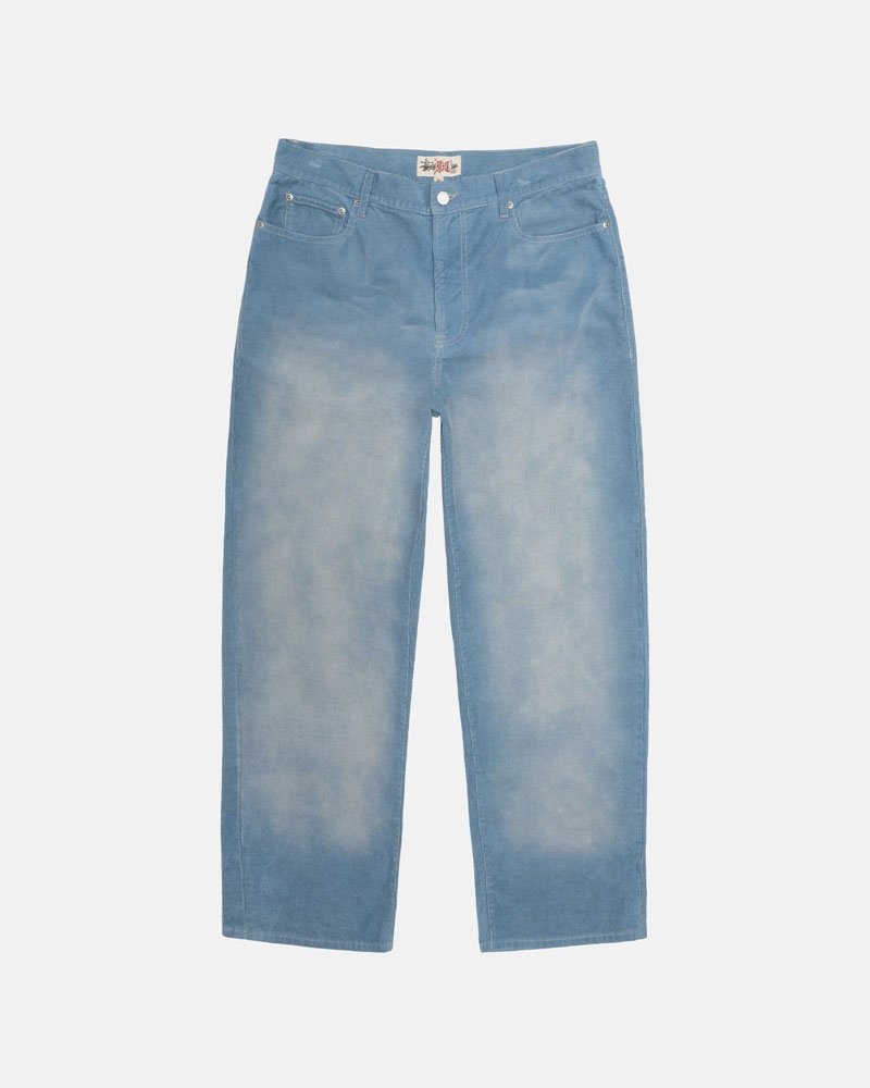 Blue Stüssy Big OL\' Jean Faded Corduroy Jeans | USA YCRZFG871