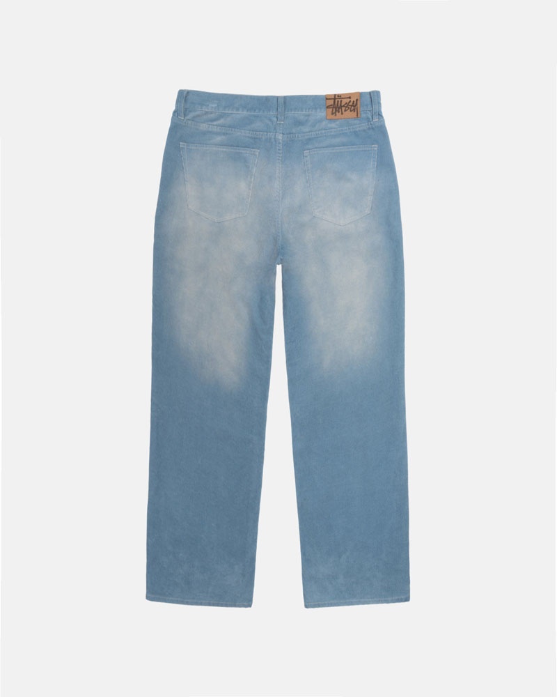 Blue Stüssy Classic Jean Faded Corduroy Jeans | USA KQOWUM587