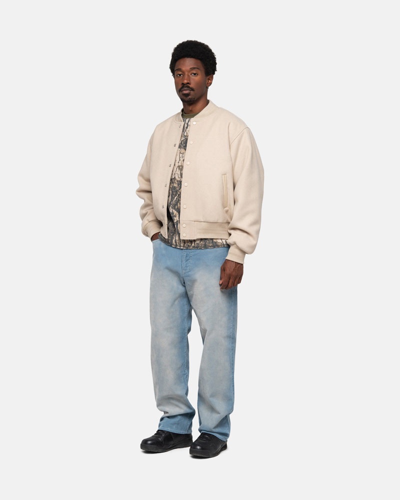 Blue Stüssy Classic Jean Faded Corduroy Jeans | USA KQOWUM587