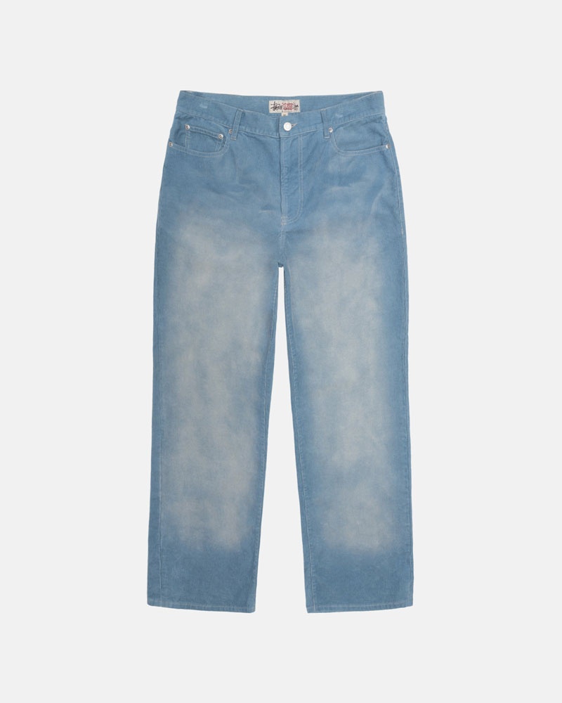 Blue Stüssy Classic Jean Faded Corduroy Jeans | USA KQOWUM587