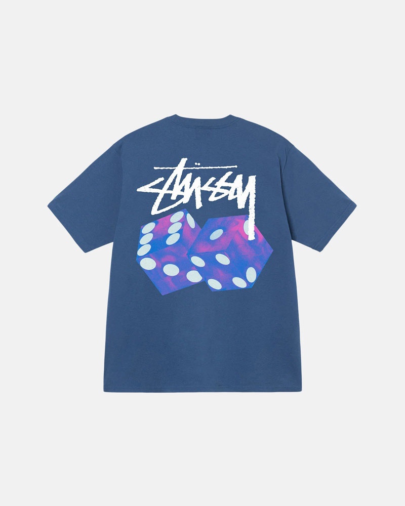 Blue Stüssy Diced Out T-Shirts | USA CLXTJY549