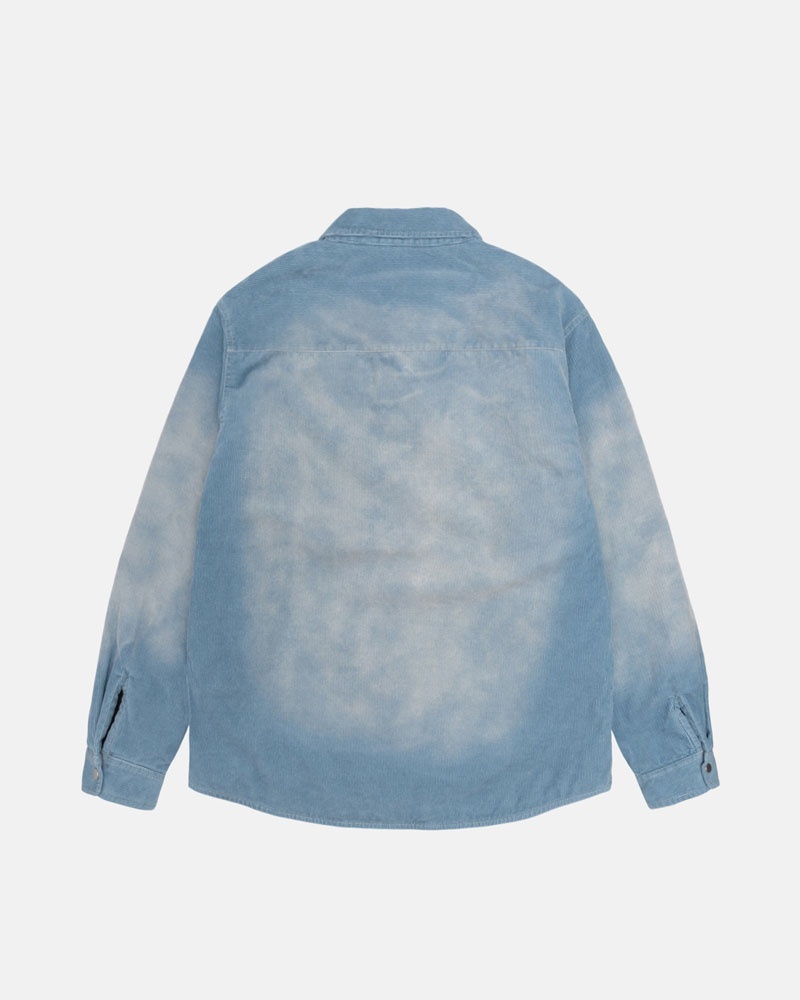 Blue Stüssy Faded Corduroy Over Shirts | USA OYFNHI967