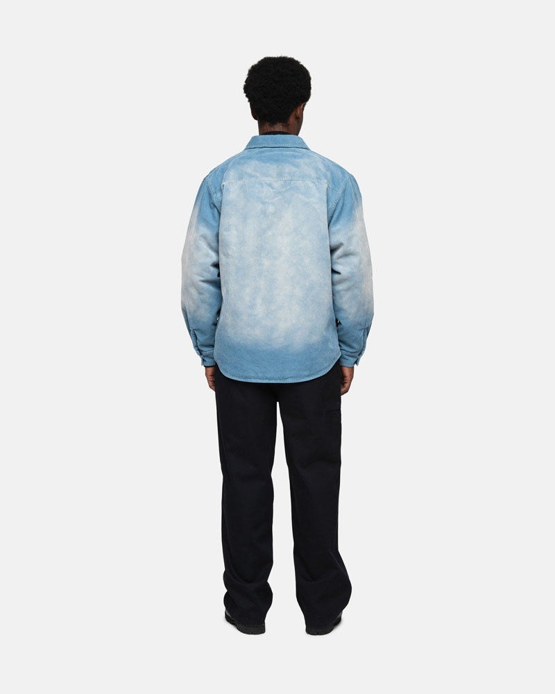 Blue Stüssy Faded Corduroy Over Shirts | USA OYFNHI967