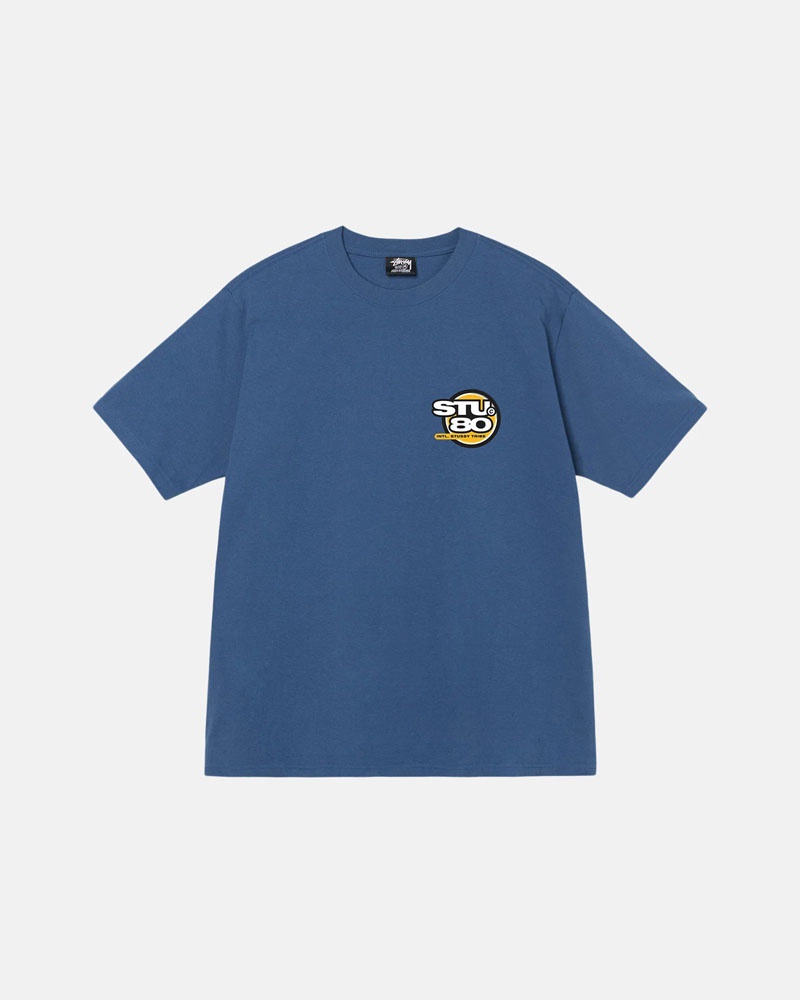 Blue Stüssy Hot 80 T-Shirts | USA RQMINF579