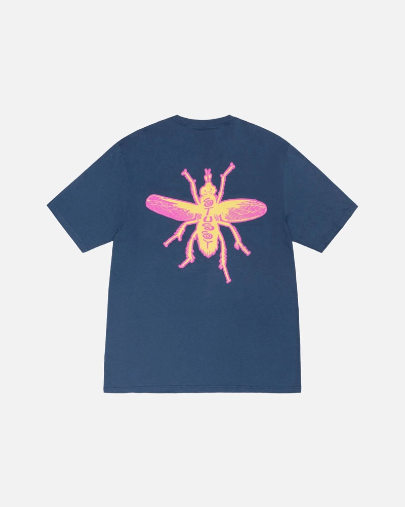 Blue Stüssy Housefly T-Shirts | USA TEWQIA469