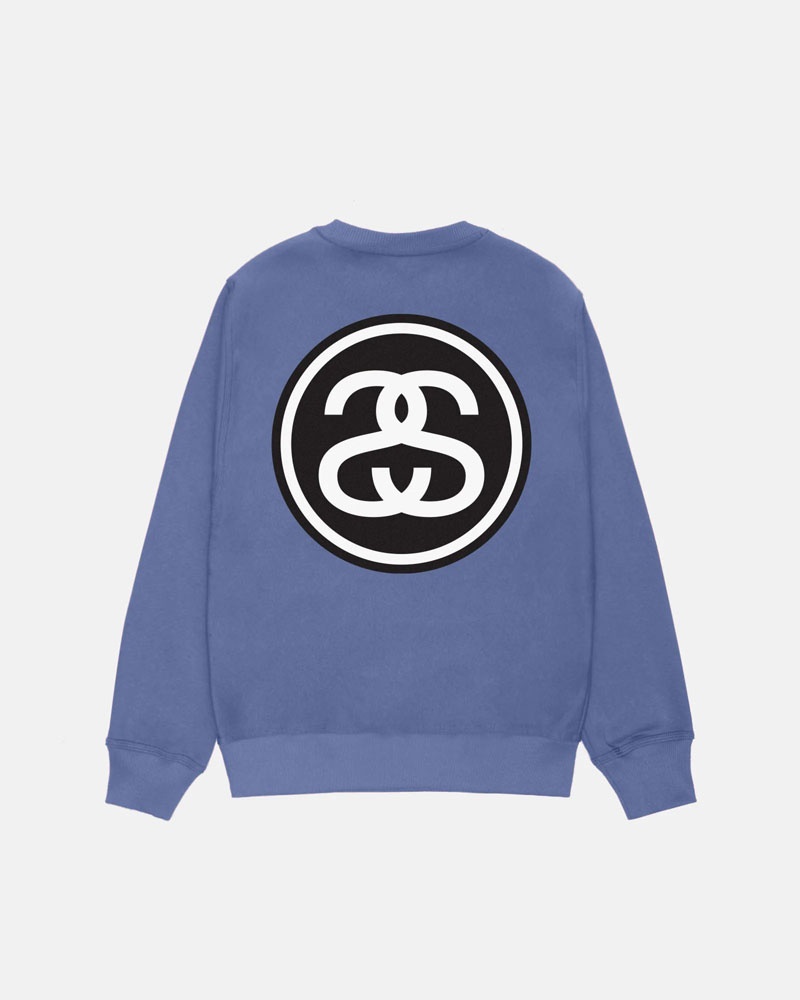 Blue Stüssy SS-Link Storm Crew Sweatshirt | USA KQZIMP430