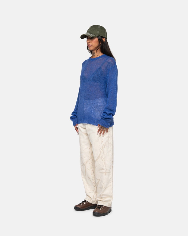 Blue Stüssy S Loose Knit Sweater | USA JBMYEK869