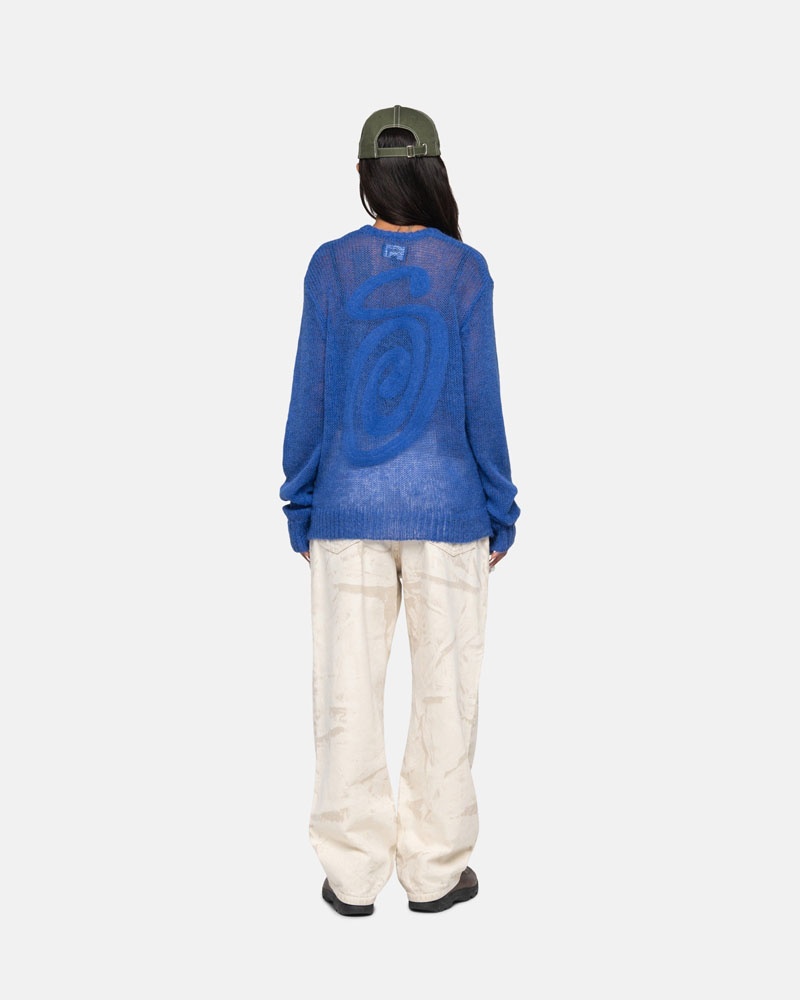 Blue Stüssy S Loose Knit Sweater | USA JBMYEK869