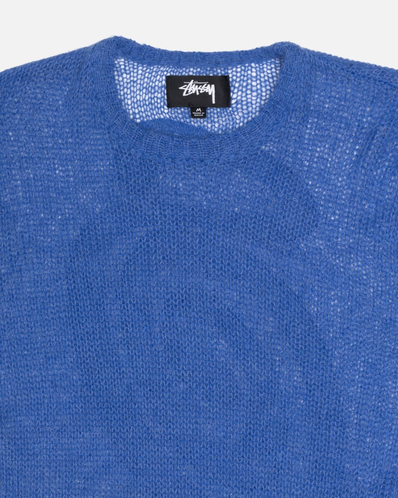 Blue Stüssy S Loose Knit Sweater | USA JBMYEK869