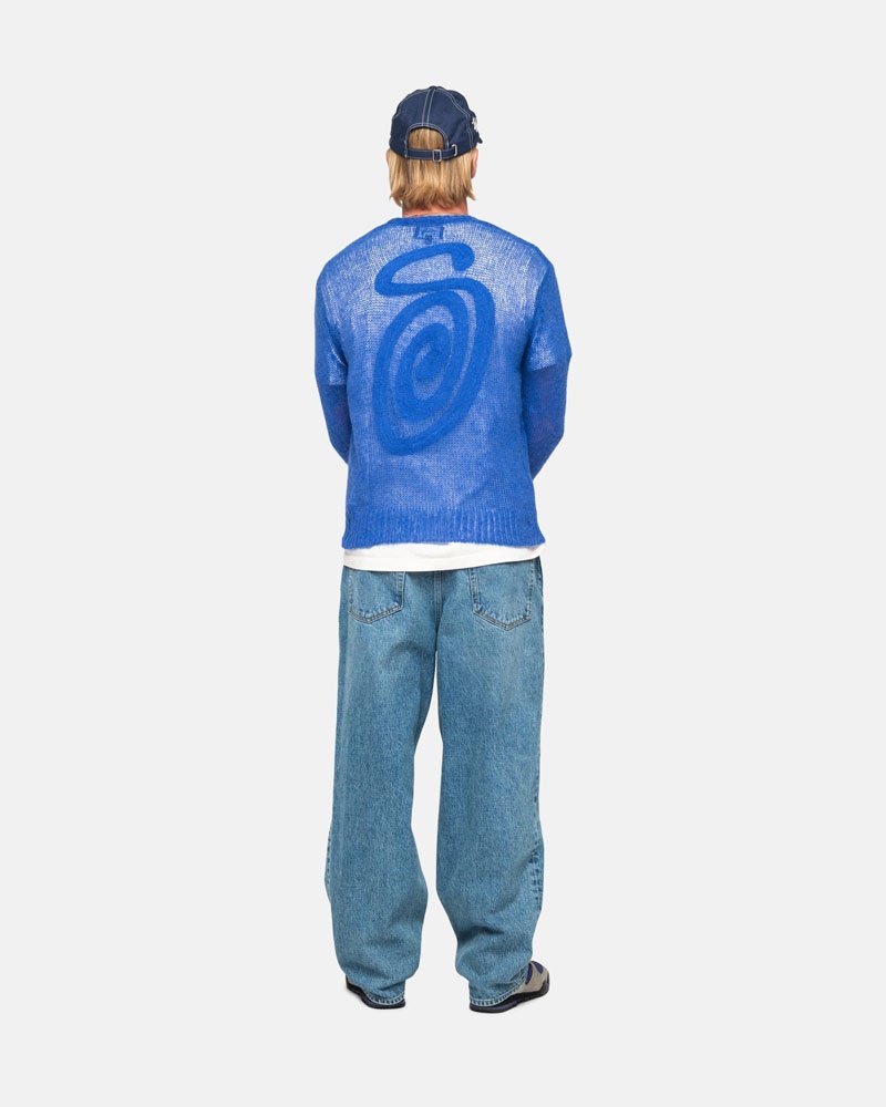 Blue Stüssy S Loose Knit Sweater | USA JBMYEK869