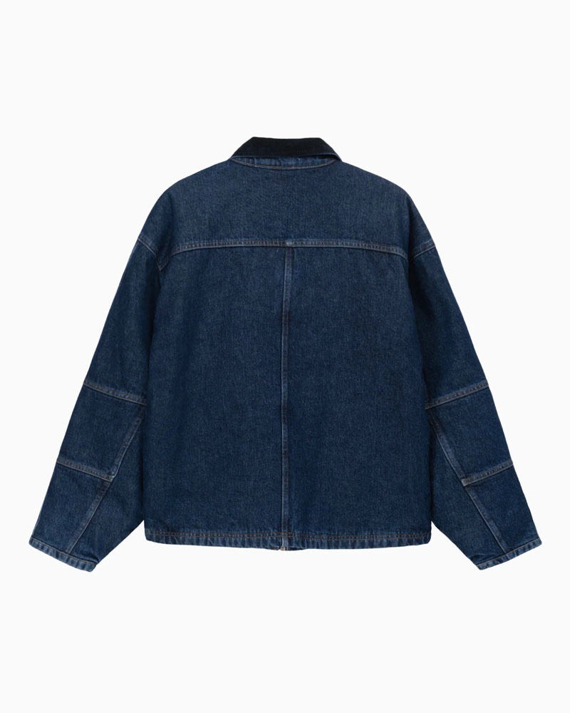 Blue Stüssy Shop Washed Denim Jacket | USA OLDVGB137