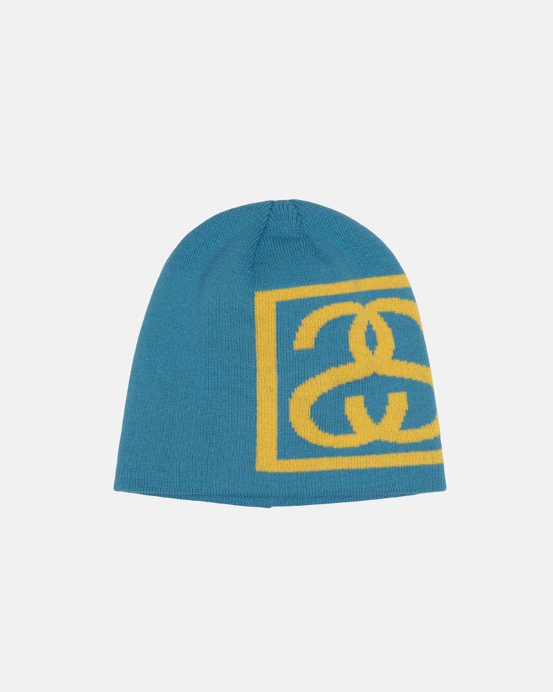 Blue Stüssy Skullcap SS Link Beanie | USA UWCBVQ096