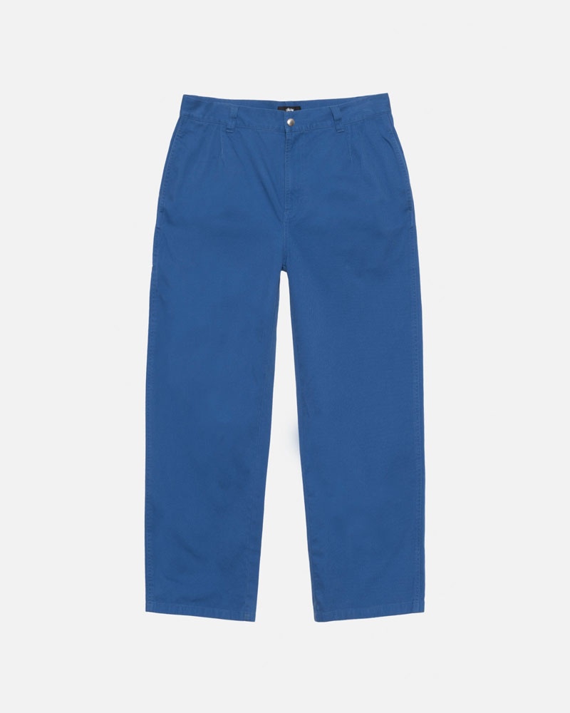 Blue Stüssy Workgear Trouser Twill Pants | USA YRKHEC314