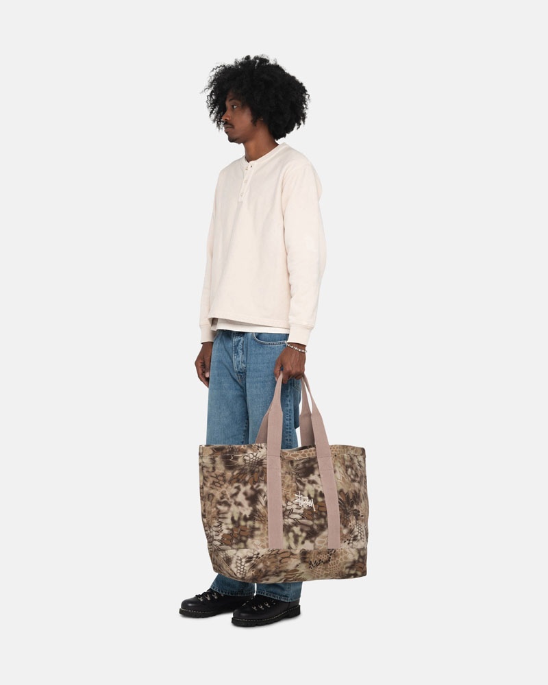 Brown Stüssy Canvas Extra Large Tote Bags | USA TEJXGP975